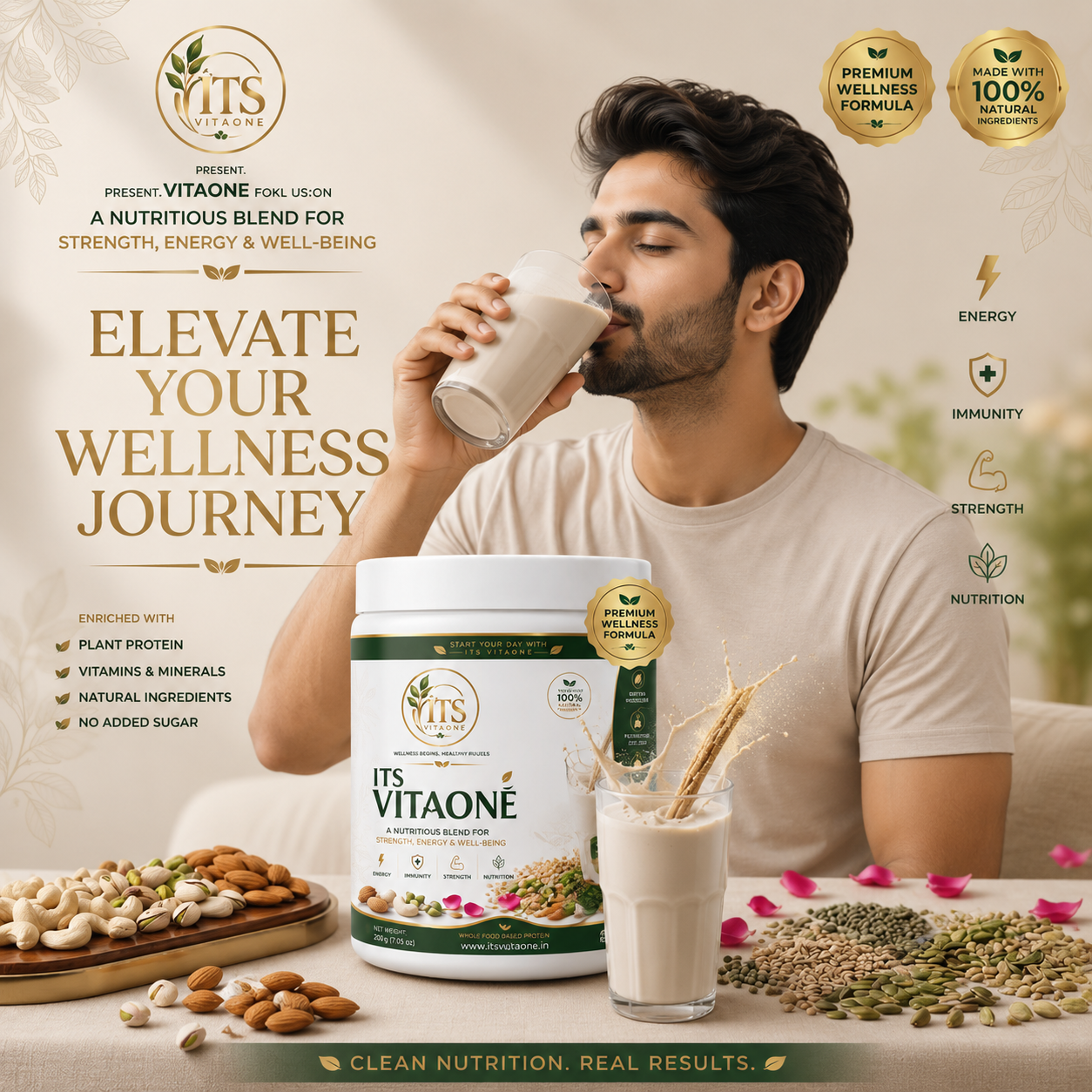 ITS Vitaone Organic Health & Nutrition Powder Mix